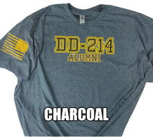 Load image into Gallery viewer, DD-214 Alumni Gold &amp; Black T-Shirt