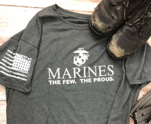 Load image into Gallery viewer, Marines Few The Proud T-Shirt white or black print