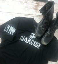 Load image into Gallery viewer, Marines Few The Proud T-Shirt white or black print