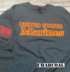 United States Marines Gold & Red T-Shirt