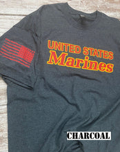 Load image into Gallery viewer, United States Marines Gold &amp; Red T-Shirt