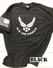 Load image into Gallery viewer, Air Force T-Shirt Curved Logo