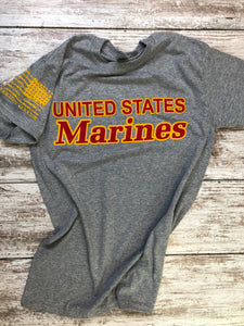 United States Marines Gold & Red T-Shirt