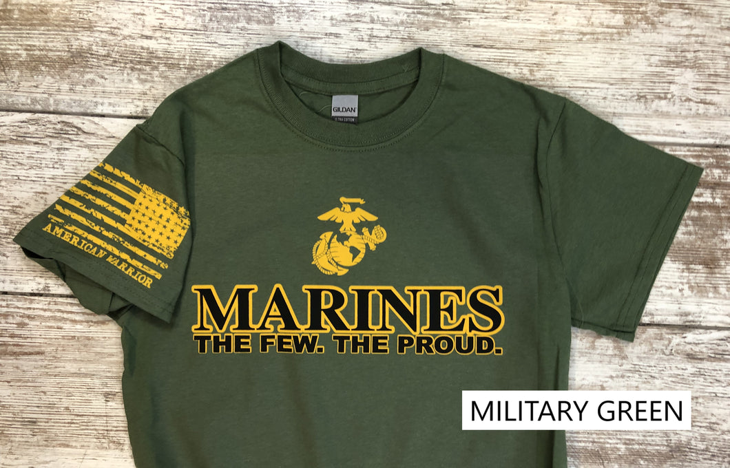 Marines The Few The Proud Gold & Black