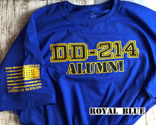 Load image into Gallery viewer, DD-214 Alumni Gold &amp; Black T-Shirt
