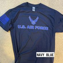 Load image into Gallery viewer, U.S. Air Force Silver &amp; Blue T-Shirt