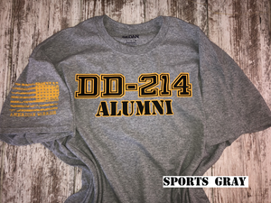 DD-214 Alumni Gold & Black T-Shirt